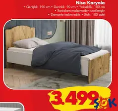 GARAJ HOME NİSA KARYOLA fiyat ve kampanya bilgisi